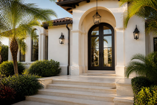 Clean front entry after end-of-season pumpkin display pickup and removal, Naples FL